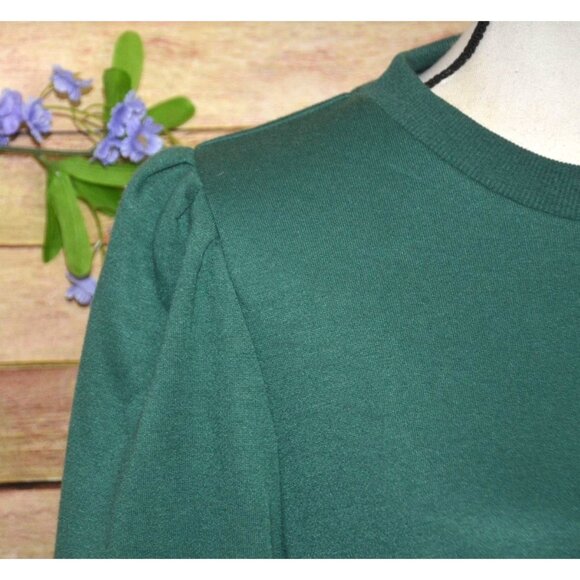 Jodifl Sweatshirt Dress Womens Size M Green Long Sleeve Crewneck Pockets Casual - Picture 3 of 9